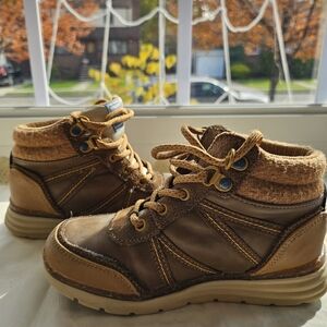 Kids Brown High-Top Boots